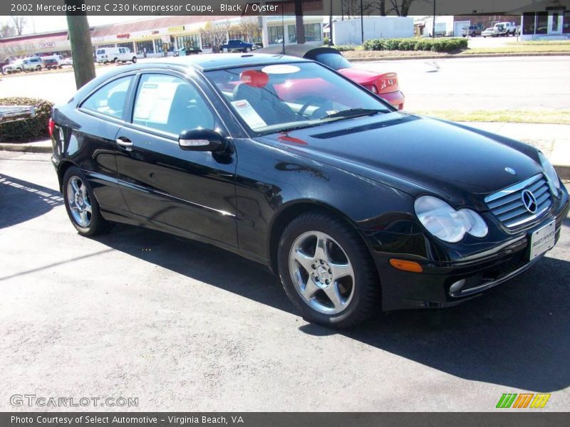Black / Oyster 2002 Mercedes-Benz C 230 Kompressor Coupe
