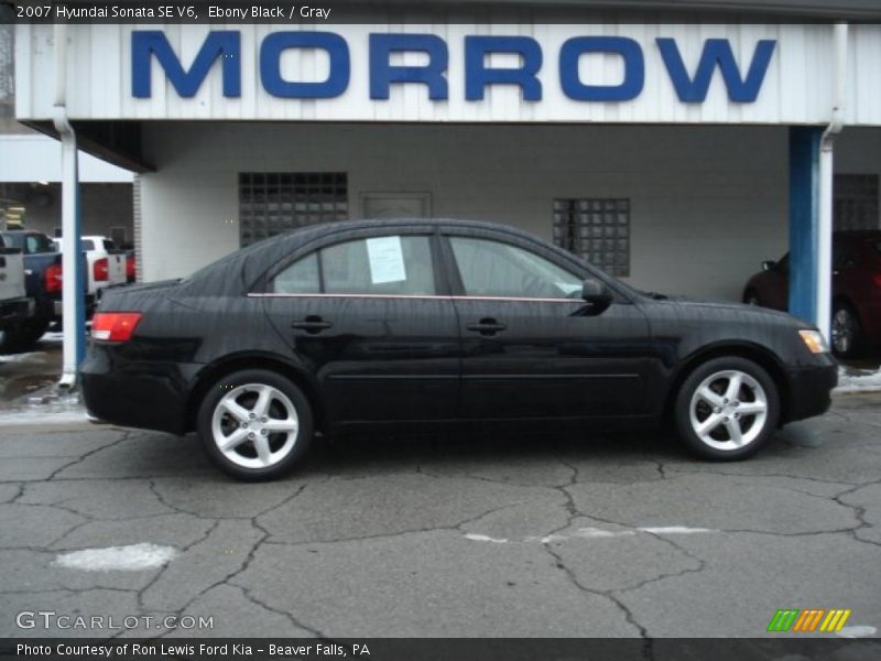 Ebony Black / Gray 2007 Hyundai Sonata SE V6