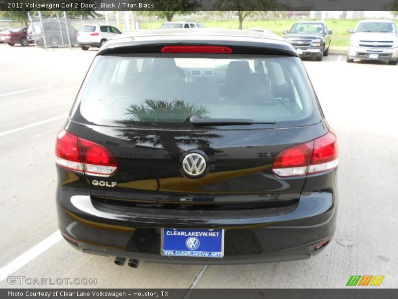 Black / Titan Black 2012 Volkswagen Golf 2 Door