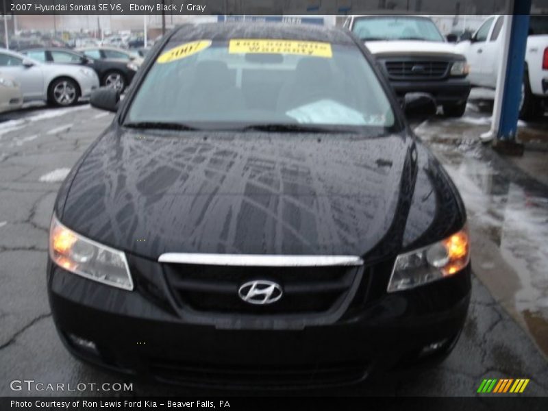 Ebony Black / Gray 2007 Hyundai Sonata SE V6