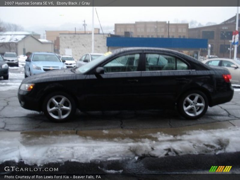 Ebony Black / Gray 2007 Hyundai Sonata SE V6