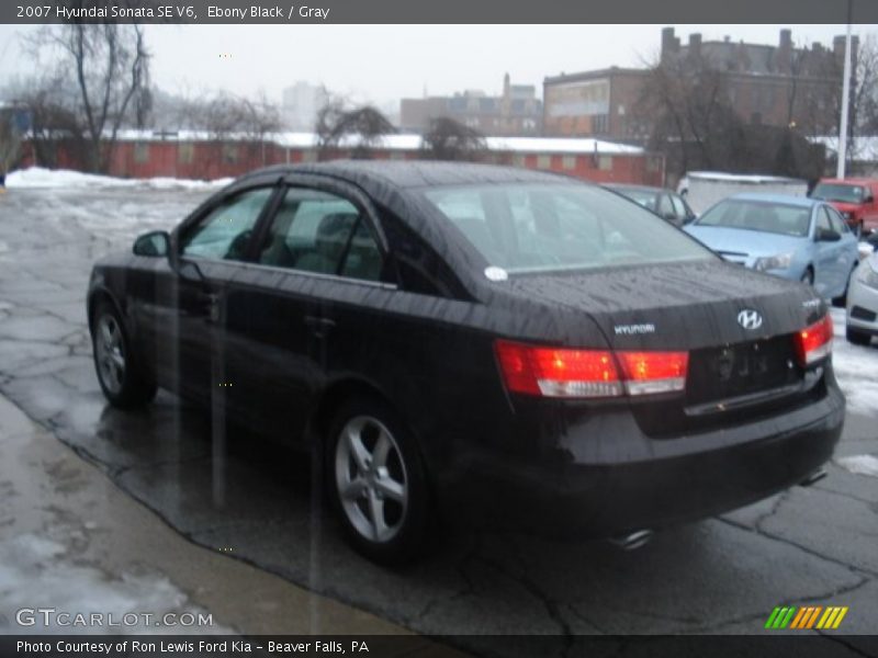 Ebony Black / Gray 2007 Hyundai Sonata SE V6