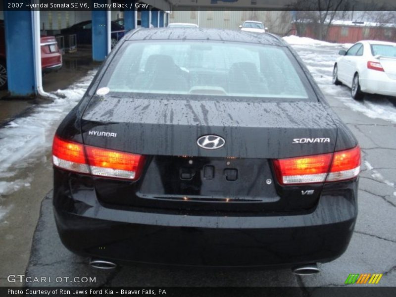 Ebony Black / Gray 2007 Hyundai Sonata SE V6