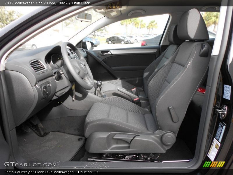 Front Seat of 2012 Golf 2 Door