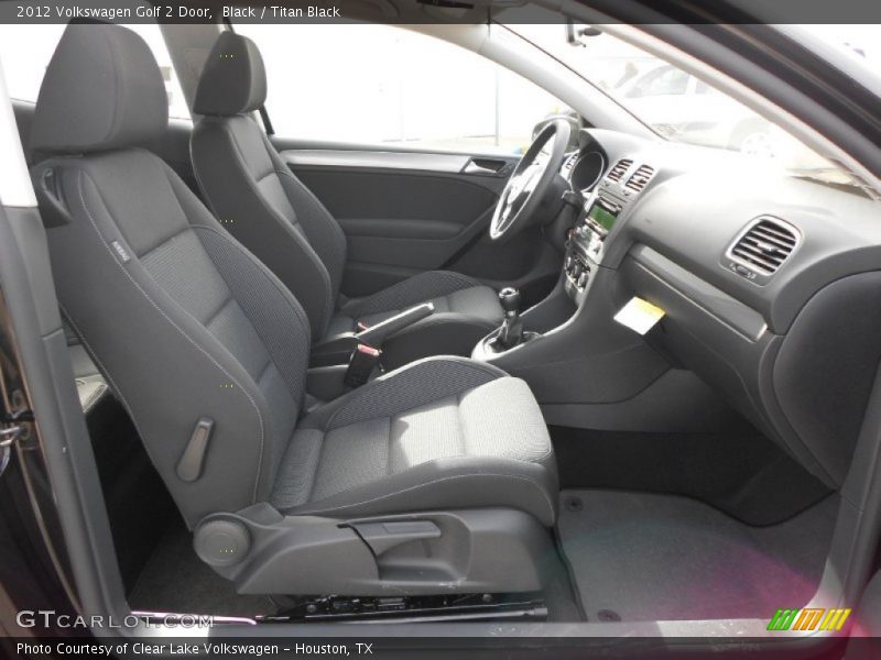 Front Seat of 2012 Golf 2 Door