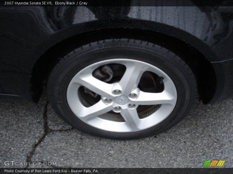 Ebony Black / Gray 2007 Hyundai Sonata SE V6