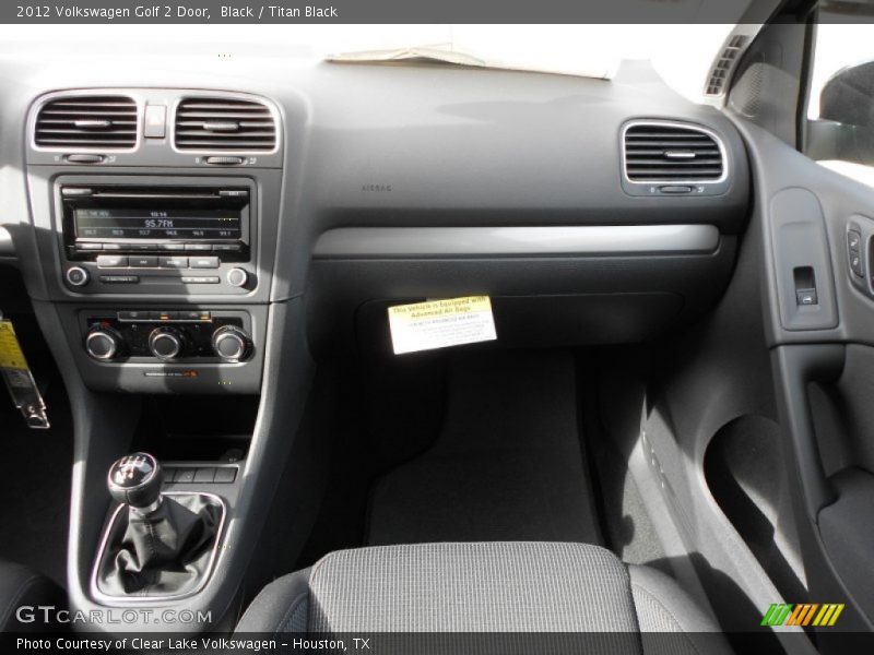 Black / Titan Black 2012 Volkswagen Golf 2 Door