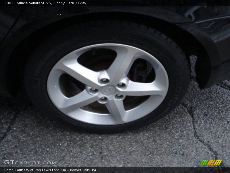 Ebony Black / Gray 2007 Hyundai Sonata SE V6