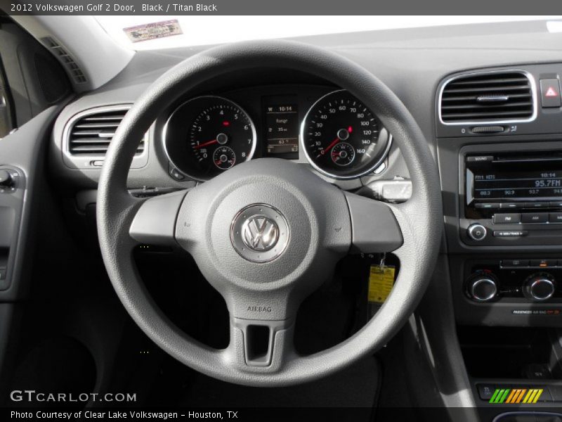 Black / Titan Black 2012 Volkswagen Golf 2 Door