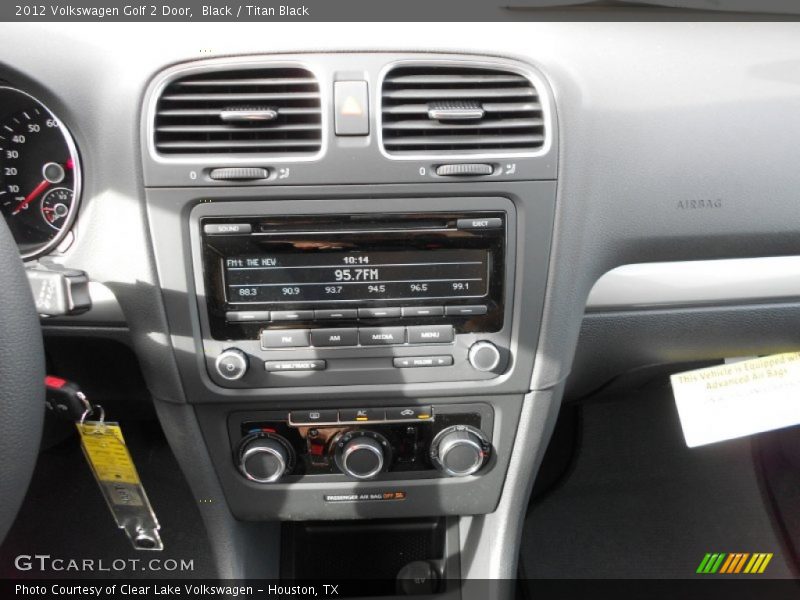 Black / Titan Black 2012 Volkswagen Golf 2 Door