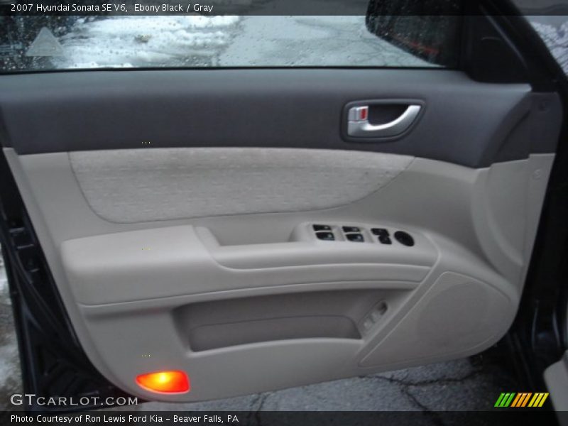 Ebony Black / Gray 2007 Hyundai Sonata SE V6