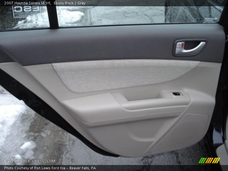 Ebony Black / Gray 2007 Hyundai Sonata SE V6