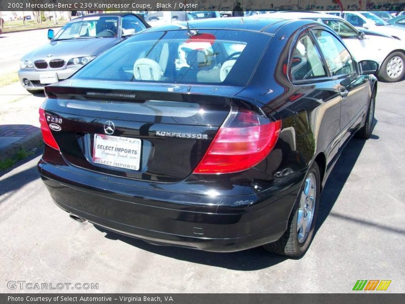 Black / Oyster 2002 Mercedes-Benz C 230 Kompressor Coupe