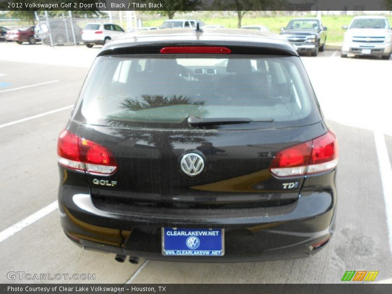 Black / Titan Black 2012 Volkswagen Golf 2 Door TDI