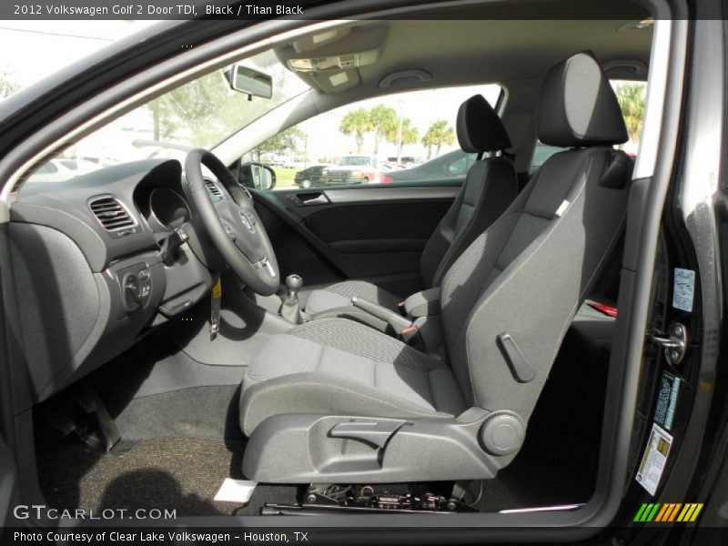Black / Titan Black 2012 Volkswagen Golf 2 Door TDI