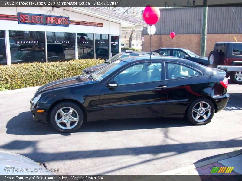 Black / Oyster 2002 Mercedes-Benz C 230 Kompressor Coupe