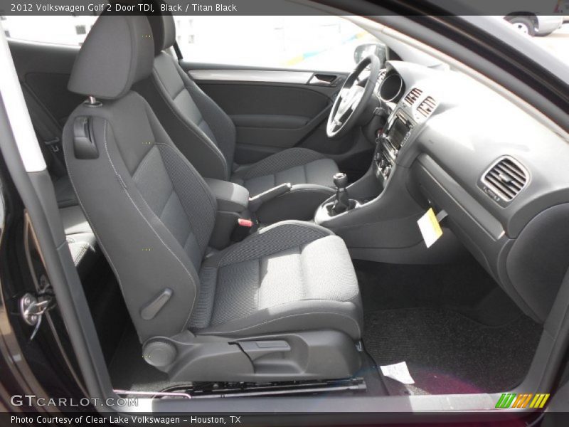 Front Seat of 2012 Golf 2 Door TDI
