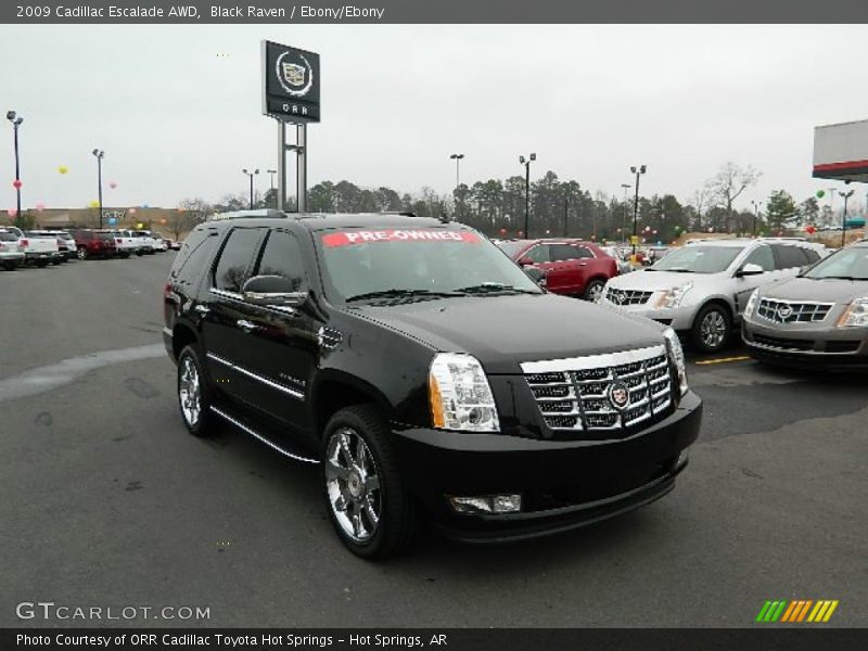 Black Raven / Ebony/Ebony 2009 Cadillac Escalade AWD