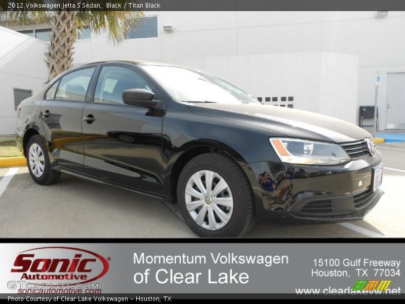 Black / Titan Black 2012 Volkswagen Jetta S Sedan