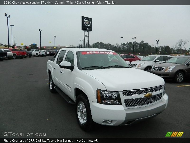 Summit White / Dark Titanium/Light Titanium 2010 Chevrolet Avalanche Z71 4x4