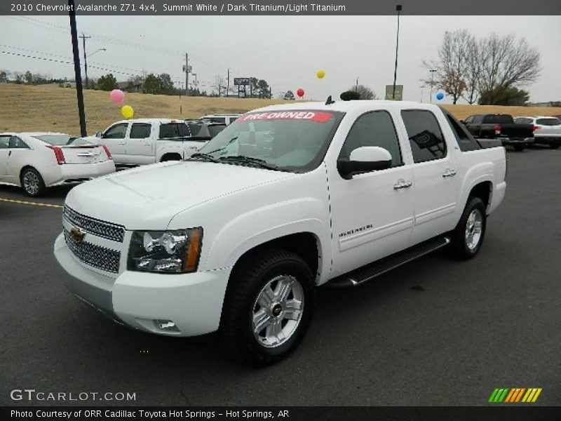 Summit White / Dark Titanium/Light Titanium 2010 Chevrolet Avalanche Z71 4x4