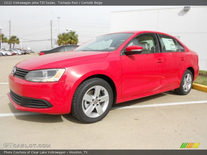 Tornado Red / Cornsilk Beige 2012 Volkswagen Jetta TDI Sedan