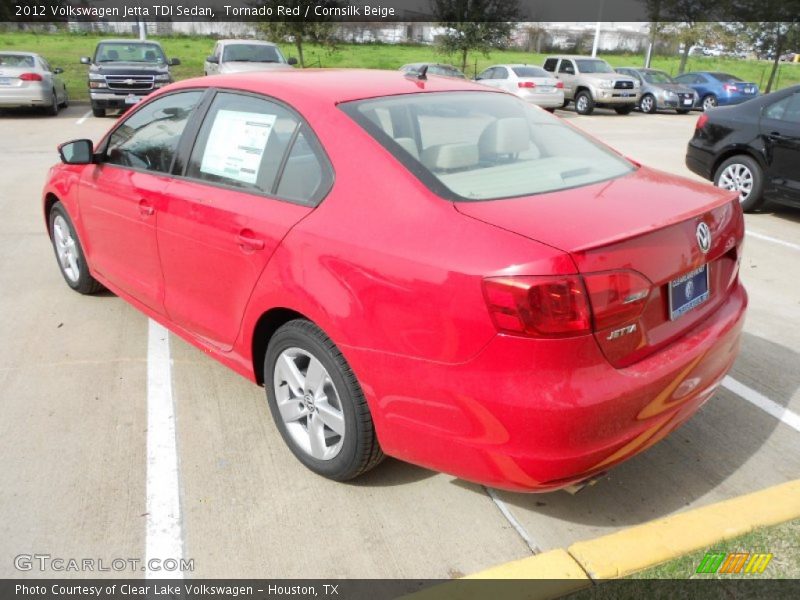 Tornado Red / Cornsilk Beige 2012 Volkswagen Jetta TDI Sedan