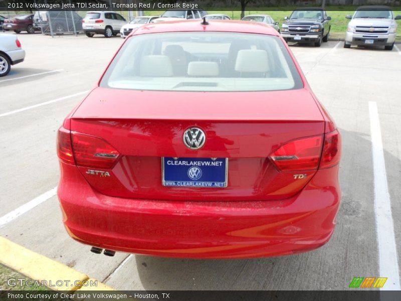 Tornado Red / Cornsilk Beige 2012 Volkswagen Jetta TDI Sedan