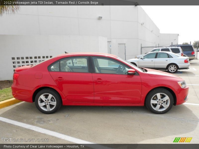 Tornado Red / Cornsilk Beige 2012 Volkswagen Jetta TDI Sedan