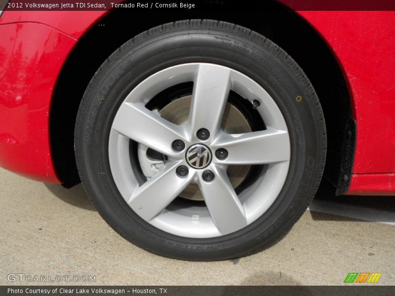 Tornado Red / Cornsilk Beige 2012 Volkswagen Jetta TDI Sedan