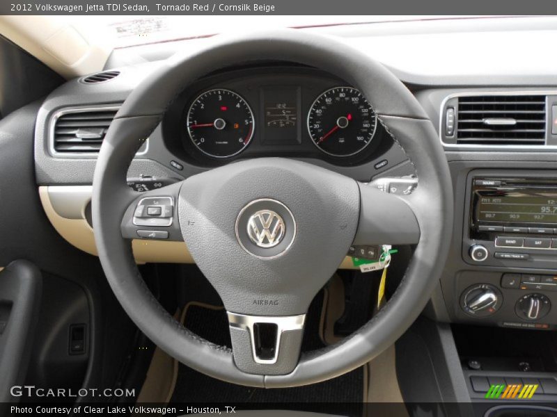 Tornado Red / Cornsilk Beige 2012 Volkswagen Jetta TDI Sedan