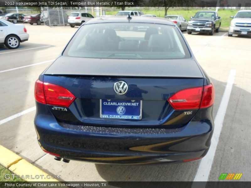 Tempest Blue Metallic / Titan Black 2012 Volkswagen Jetta TDI Sedan