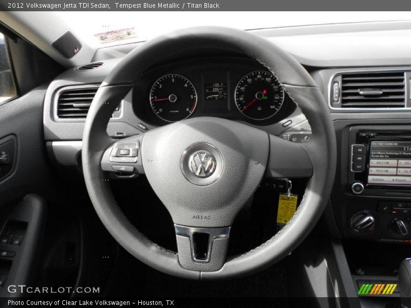 Tempest Blue Metallic / Titan Black 2012 Volkswagen Jetta TDI Sedan
