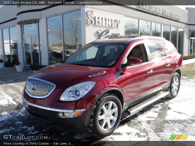 Red Jewel Tintcoat / Cashmere/Cocoa 2010 Buick Enclave CXL AWD