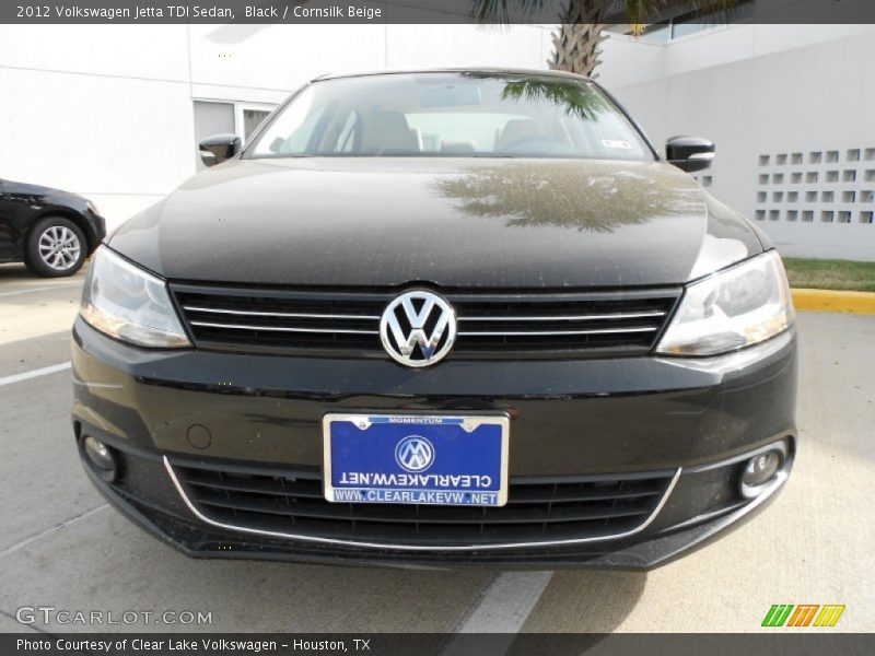 Black / Cornsilk Beige 2012 Volkswagen Jetta TDI Sedan