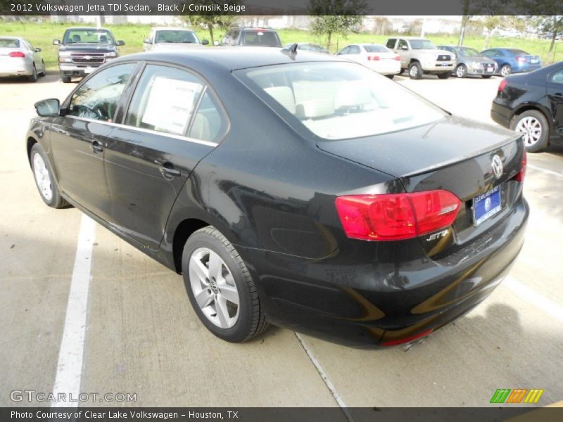 Black / Cornsilk Beige 2012 Volkswagen Jetta TDI Sedan