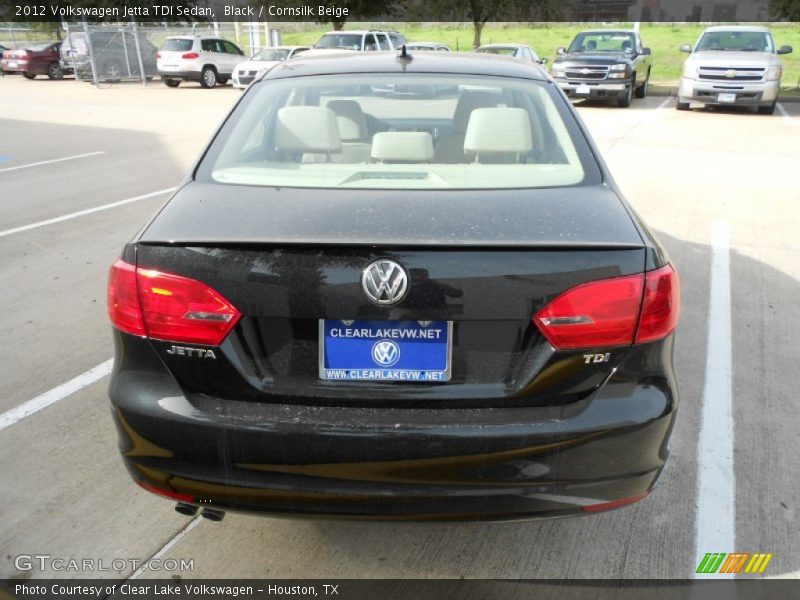 Black / Cornsilk Beige 2012 Volkswagen Jetta TDI Sedan