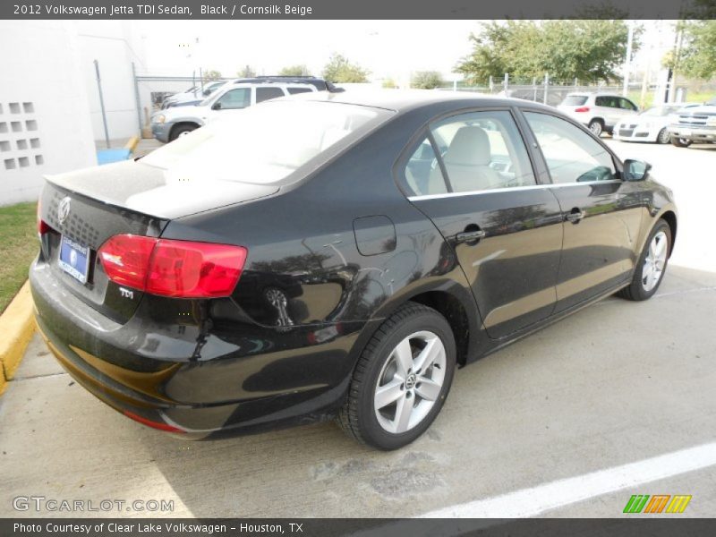 Black / Cornsilk Beige 2012 Volkswagen Jetta TDI Sedan