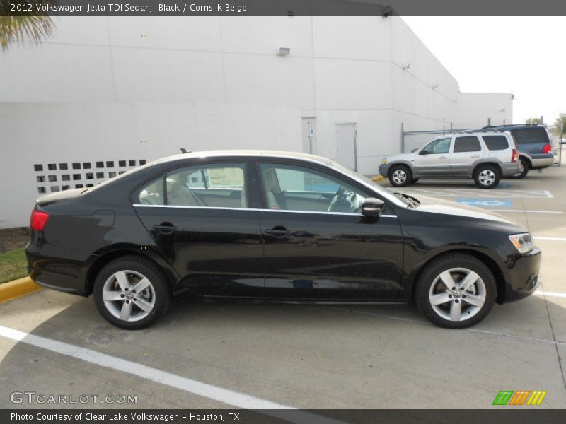 Black / Cornsilk Beige 2012 Volkswagen Jetta TDI Sedan