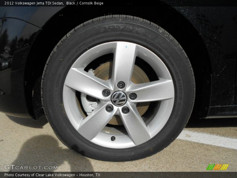 Black / Cornsilk Beige 2012 Volkswagen Jetta TDI Sedan