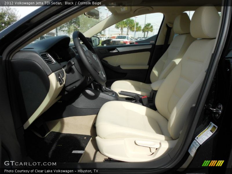 Black / Cornsilk Beige 2012 Volkswagen Jetta TDI Sedan