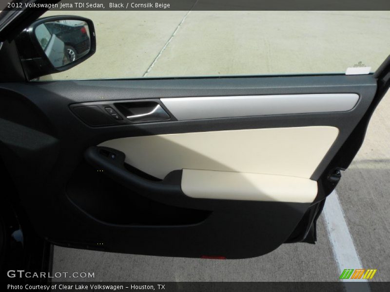 Black / Cornsilk Beige 2012 Volkswagen Jetta TDI Sedan
