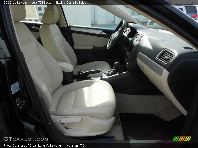 Black / Cornsilk Beige 2012 Volkswagen Jetta TDI Sedan