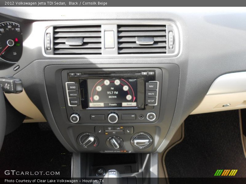 Black / Cornsilk Beige 2012 Volkswagen Jetta TDI Sedan
