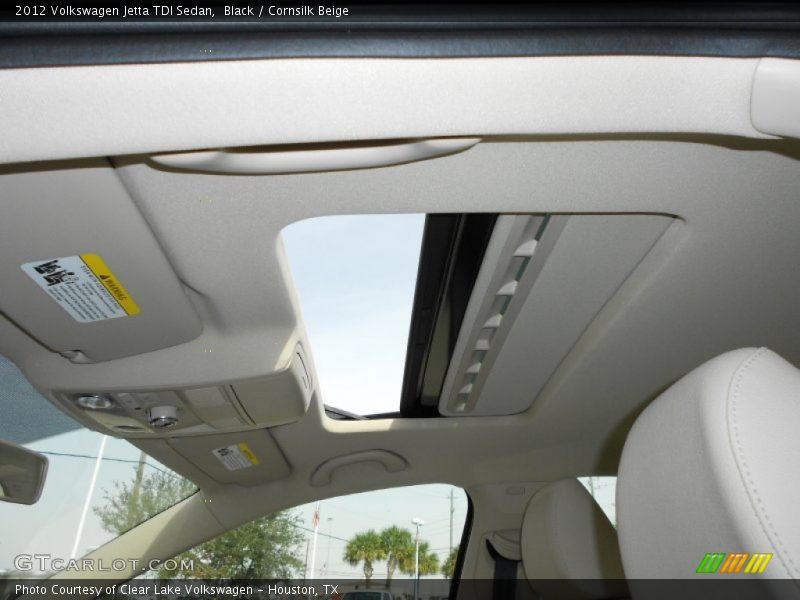 Black / Cornsilk Beige 2012 Volkswagen Jetta TDI Sedan
