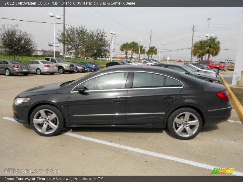 Urano Gray Metallic / Black/Cornsilk Beige 2012 Volkswagen CC Lux Plus