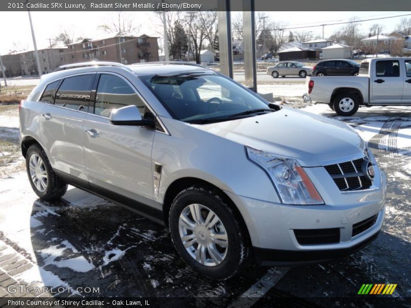 Radiant Silver Metallic / Ebony/Ebony 2012 Cadillac SRX Luxury