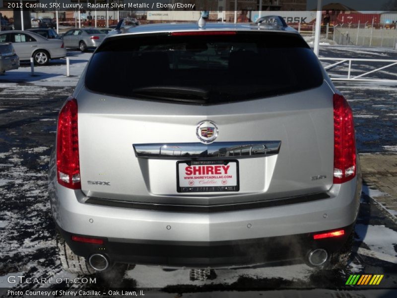 Radiant Silver Metallic / Ebony/Ebony 2012 Cadillac SRX Luxury