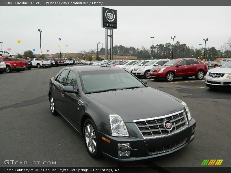 Thunder Gray ChromaFlair / Ebony 2008 Cadillac STS V8