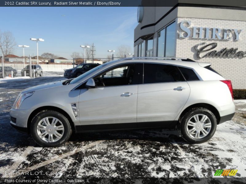 Radiant Silver Metallic / Ebony/Ebony 2012 Cadillac SRX Luxury